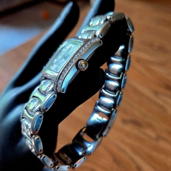 BRIGHTON "Turin" Vintage Silver and Crystal Ladies Watch - Picture 2 of 9